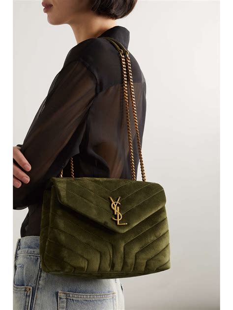 green ysl bag|ysl quilted shoulder bag.